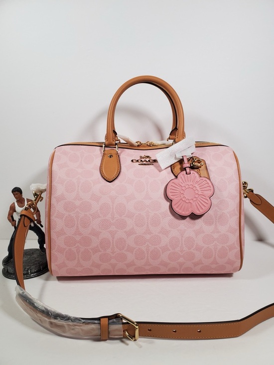 Coach Handbags - NWT!COACH Erin Shoulder Bag In Signature Canvas With Charms powder pink